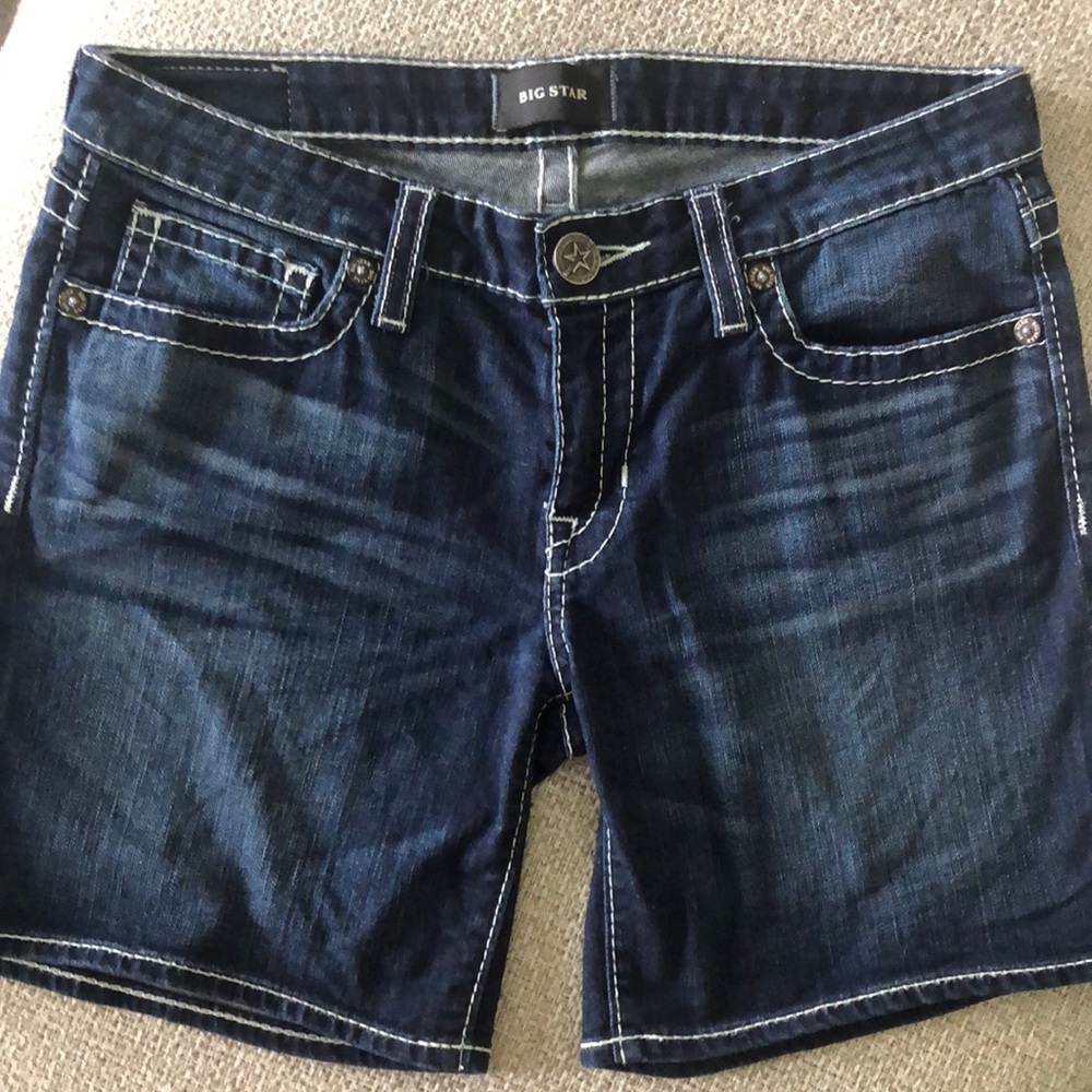 Big star denim shorts, longer inseam, cuffed sz 29